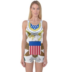 Greater Coat Of Arms Of The United States One Piece Boyleg Swimsuit by abbeyz71