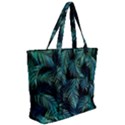 Palms Pattern Design Zip Up Canvas Bag View2