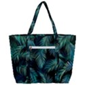 Palms Pattern Design Zip Up Canvas Bag View3