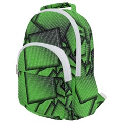 Binary Digitization Null Green Rounded Multi Pocket Backpack by HermanTelo