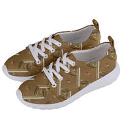 Gold Background 3d Women s Lightweight Sports Shoes by Mariart