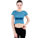 Pink Flower Branches Crew Neck Crop Top View1