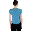 Pink Flower Branches Crew Neck Crop Top View2