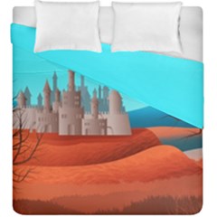 Castle Landscape Mountains Hills Duvet Cover Double Side (king Size)