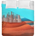 Castle Landscape Mountains Hills Duvet Cover Double Side (King Size) View2