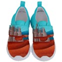 Castle Landscape Mountains Hills Kids  Velcro No Lace Shoes View1