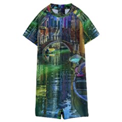 Venice City Italy Architecture Kids  Boyleg Half Suit Swimwear