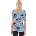 Eyes pattern Wide Neckline Tee View1