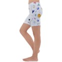 Memphis Pattern With Geometric Shapes Kids  Lightweight Velour Capri Yoga Leggings View2