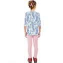Beautiful Peacock Seamless Pattern Kids  Quarter Sleeve Raglan Tee View2