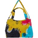 Abstract Colorful Pattern Shape Design Background Double Compartment Shoulder Bag View1