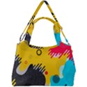 Abstract Colorful Pattern Shape Design Background Double Compartment Shoulder Bag View2