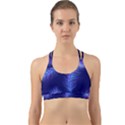Seamless Pattern With Colorful Peacock Feathers Dark Blue Background Back Web Sports Bra View1