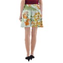 Peacock Flower Seamless Pattern A-Line Pocket Skirt View2