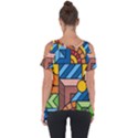 Colorful Geometric Mosaic Background Cut Out Side Drop Tee View2