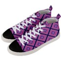 Ethnic Seamless Pattern Tribal Line Print African Mexican Indian Style Men s Mid-Top Canvas Sneakers View2