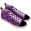Ethnic Seamless Pattern Tribal Line Print African Mexican Indian Style Men s Mid-Top Canvas Sneakers View3