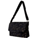 Black Marbled Surface Full Print Messenger Bag View1