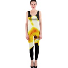 Yellow And Orange Tulip One Piece Catsuit