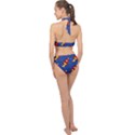 Space Rocket Pattern Halter Side Cut Swimsuit View2