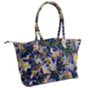 October Leaves In Blue Canvas Shoulder Bag View2