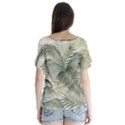 Vector Palm Leaves Pattern  Illustration V-Neck Flutter Sleeve Top View2