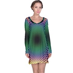 Abstract Patterns Long Sleeve Nightdress