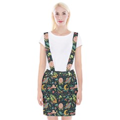 Texture Patterns Aliens Rockets Space Braces Suspender Skirt