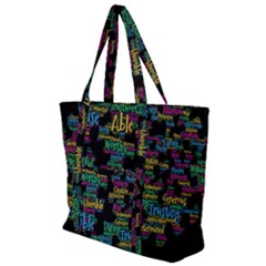 Affirmations Zip Up Canvas Bag