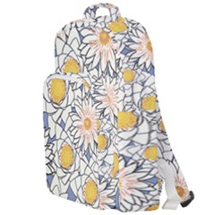 Flowers Pattern Lotus Lily Double Compartment Backpack by HermanTelo