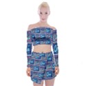 OPEN-CLOSED-1 Off Shoulder Top with Mini Skirt Set View1