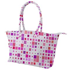 Background Square Pattern Colorful Canvas Shoulder Bag