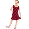 Pattern Red Black Texture Cross Kids  Tunic Dress View1