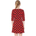 Pattern Red Black Texture Cross Pocket Dress View2