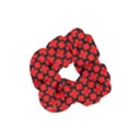 Pattern Red Black Texture Cross Velvet Scrunchie View1