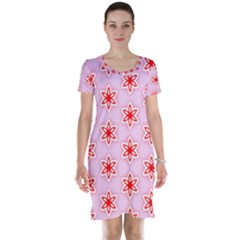 Pattern Texture Short Sleeve Nightdress by Mariart
