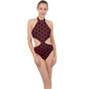 Pattern Seamless Texture Design Halter Side Cut Swimsuit View1