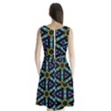 Stained Glass Pattern Church Window Sleeveless Waist Tie Chiffon Dress View2