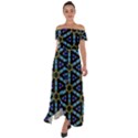 Stained Glass Pattern Church Window Off Shoulder Open Front Chiffon Dress View1