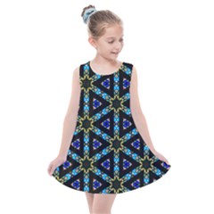 Stained Glass Pattern Church Window Kids  Summer Dress