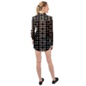 Pattern Black Background Texture Art Long Sleeve Chiffon Shirt View2