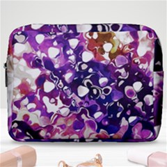 Paint Texture Purple Watercolor Make Up Pouch (large)