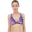 Paint Texture Purple Watercolor Classic Banded Bikini Top View1