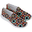 Stained Glass Pattern Texture Face Women s Lightweight Slip Ons View3