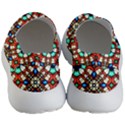 Stained Glass Pattern Texture Face Women s Lightweight Slip Ons View4