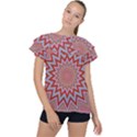 Abstract Art Abstract Background Ruffle Collar Chiffon Blouse View1