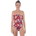 Nicholas Santa Christmas Pattern Tie Back One Piece Swimsuit View1