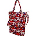 Nicholas Santa Christmas Pattern Shoulder Tote Bag View1