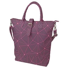 Triangle Background Abstract Buckle Top Tote Bag