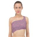 Triangle Background Abstract Spliced Up Bikini Top  View1